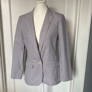 Banana Republic Blue & White Pinstriped Women's Blazer